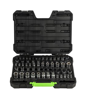 MALETÍN DE VASOS Y PUNTAS TORX / TORX PLUS DE 77 PIEZAS
