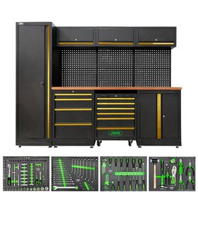 CONJUNTO DE MUEBLES MODULARES (18 PCS) - DORADO