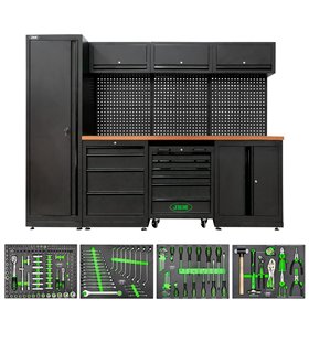 CONJUNTO DE MUEBLES MODULARES (18 PCS) - NEGRO