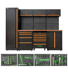 CONJUNTO DE MUEBLES MODULARES (18 PCS) - NARANJA
