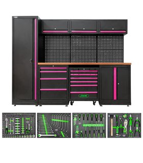 CONJUNTO DE MUEBLES MODULARES (18 PCS) - ROSA