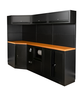 CONJUNTO DE MUEBLES MODULARES (22PCS) - NEGRO