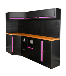 CONJUNTO DE MUEBLES MODULARES (22PCS) - ROSA
