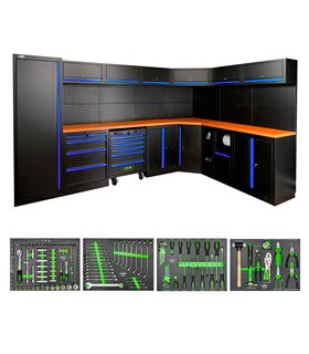 CONJUNTO DE MUEBLES MODULARES (43PCS) - AZUL