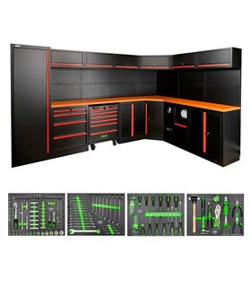CONJUNTO DE MUEBLES MODULARES (43PCS) - ROJO