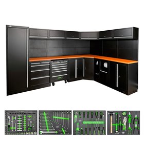 CONJUNTO DE MUEBLES MODULARES (43PCS) - PLATA