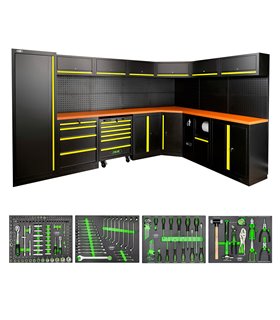 CONJUNTO DE MUEBLES MODULARES (43PCS) - AMARILLO