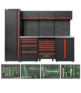 CONJUNTO DE MUEBLES MODULARES (18 PCS) - ROJO