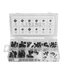 ESTUCHE DE TORNILLOS PRISIONEROS CON CABEZA HEXAGONAL MÉTRICOS 160PCS