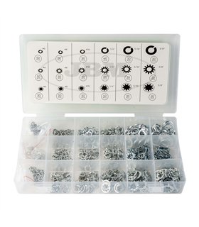 ESTUCHE DE ARANDELAS GROWER Y DENTADAS 720PCS