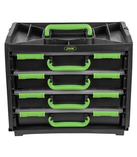 CAJA CON 4 MALETINES DE PLÁSTICO EXTRAÍBLES 
