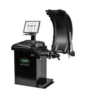 EQUILIBRADORA DE RUEDAS DIGITAL CON PEDAL DE FRENO Y LASER