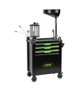 CARRO RECOGEDOR DE ACEITE CON SISTEMA DE ASPIRACIÓN Y COMPARTIMENTOS