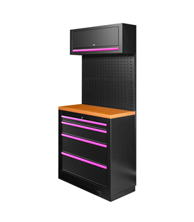 CONJUNTO DE MUEBLES MODULARES (7PCS) - ROSA