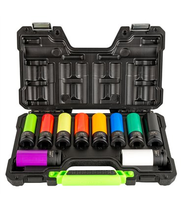 KIT DE 10 VASOS IMPACTO DE 1/2 + PISTOLA DE IMPACTO A BATERÍA + PORTÁTIL DE TALLER COB + CAFETERA