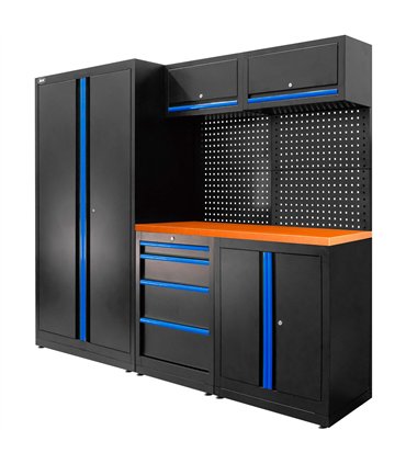 CONJUNTO DE MUEBLES MODULARES (13PCS) - SET CON ARMARIO DE DOS PUERTAS (REF.18105) - AZUL
