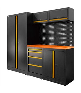 CONJUNTO DE MUEBLES MODULARES (13PCS) - SET CON ARMARIO DE DOS PUERTAS (REF.18105) - DORADO