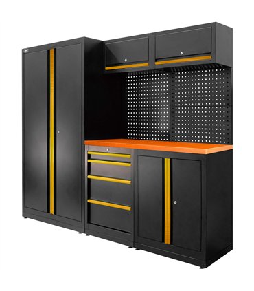 CONJUNTO DE MUEBLES MODULARES (13PCS) - SET CON ARMARIO DE DOS PUERTAS (REF.18105) - DORADO
