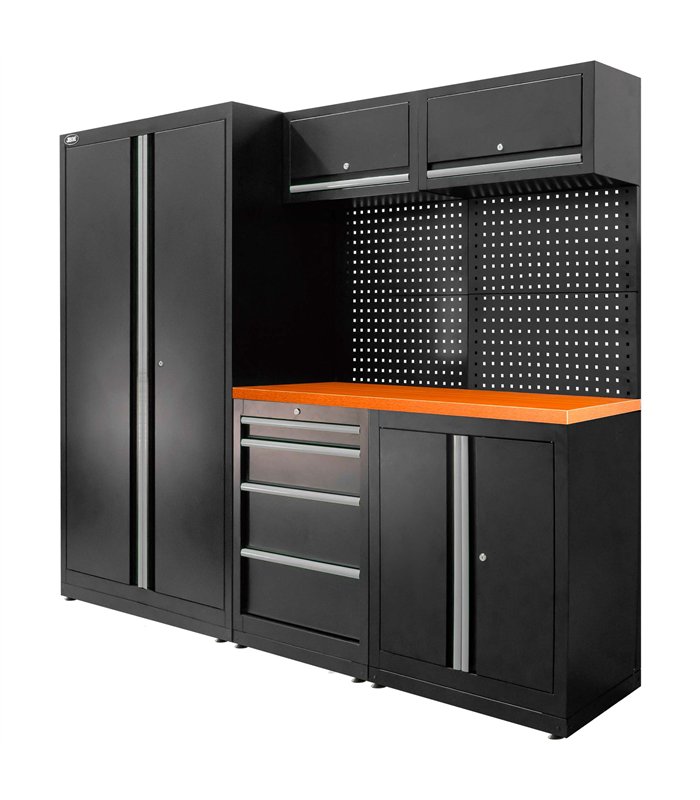 CONJUNTO DE MUEBLES MODULARES (13PCS) - SET CON ARMARIO DE DOS PUERTAS (REF.18105) - PLATA
