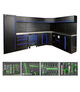 CONJUNTO DE MUEBLES MODULARES (43PCS) - AZUL