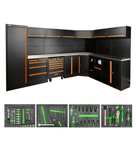 CONJUNTO DE MUEBLES MODULARES (43PCS) - NARANJA