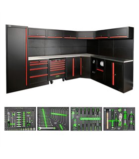CONJUNTO DE MUEBLES MODULARES (43PCS) - ROJO