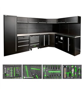CONJUNTO DE MUEBLES MODULARES (43PCS) - PLATA