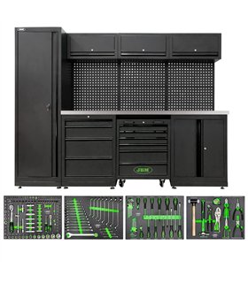 CONJUNTO DE MUEBLES MODULARES (18 PCS) - NEGRO