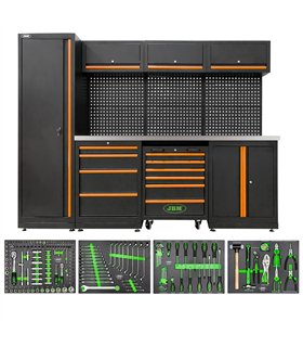 CONJUNTO DE MUEBLES MODULARES (18 PCS) - NARANJA