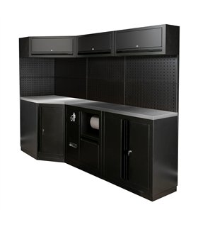 CONJUNTO DE MUEBLES MODULARES (22PCS) - NEGRO