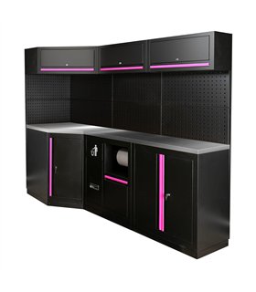 CONJUNTO DE MUEBLES MODULARES (22PCS) - ROSA