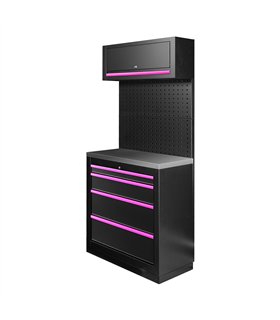 CONJUNTO DE MUEBLES MODULARES (7PCS) - ROSA