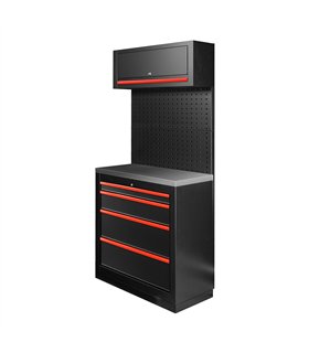 CONJUNTO DE MUEBLES MODULARES (7PCS) - ROJO