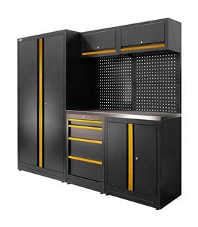 CONJUNTO DE MUEBLES MODULARES (13PCS) - SET CON ARMARIO DE DOS PUERTAS (REF.18105) - DORADO