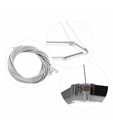 SET DE LUCES LED HEXAGONALES PARA TECHO CON KIT DE CABLE METÁLICO PARA COLGAR