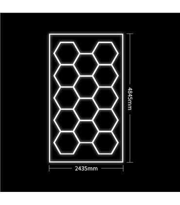SET DE LUCES LED HEXAGONALES PARA TECHO CON KIT DE CABLE METÁLICO PARA COLGAR