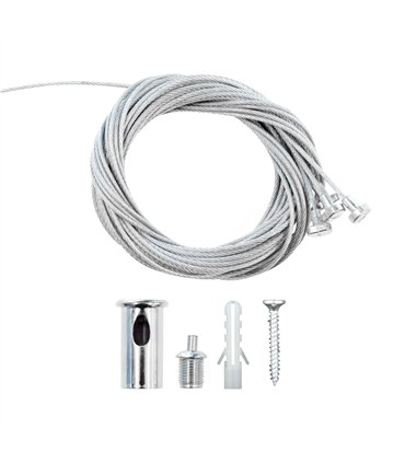SET DE LUCES LED HEXAGONALES PARA TECHO CON KIT DE CABLE METÁLICO PARA COLGAR
